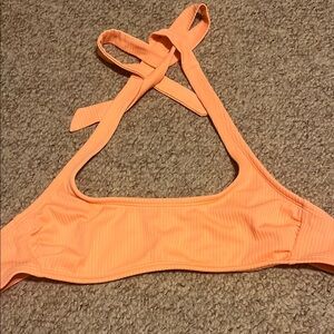 Xhilaration Orange Halter Bikini Top Vibrant Swimwear